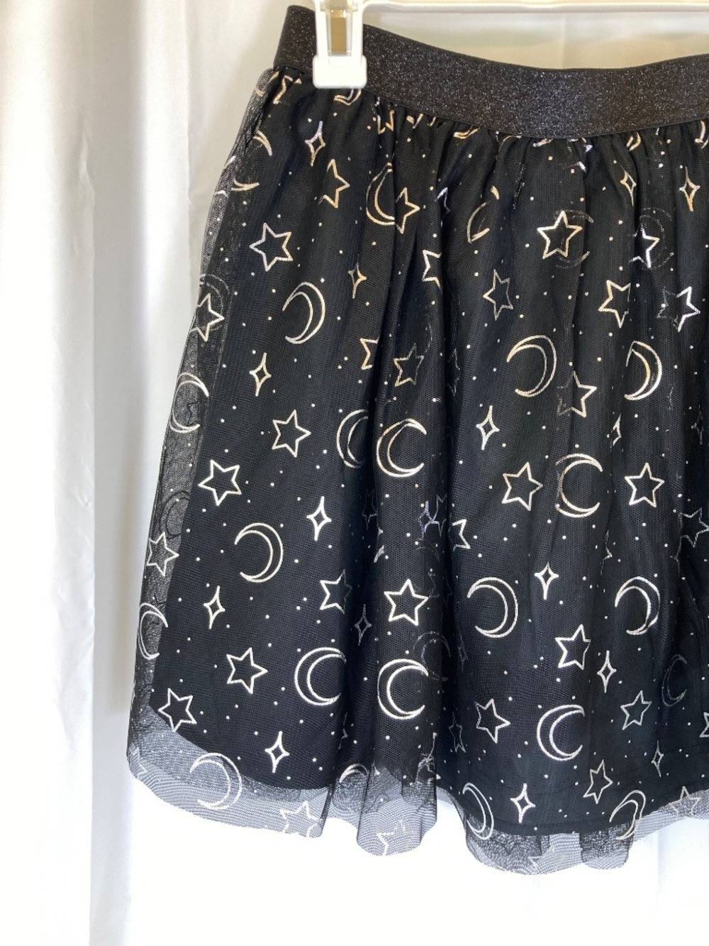 Cat & Jack NWT Moon and Stars Black Silver Sz XL 14/16 YOUTH Tutu Bottom - Picture 6 of 12